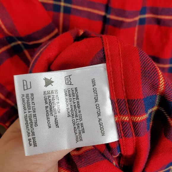 Heritage Red Plaid Flannel Slim Fit Button Down Size XL - Picture 10 of 11